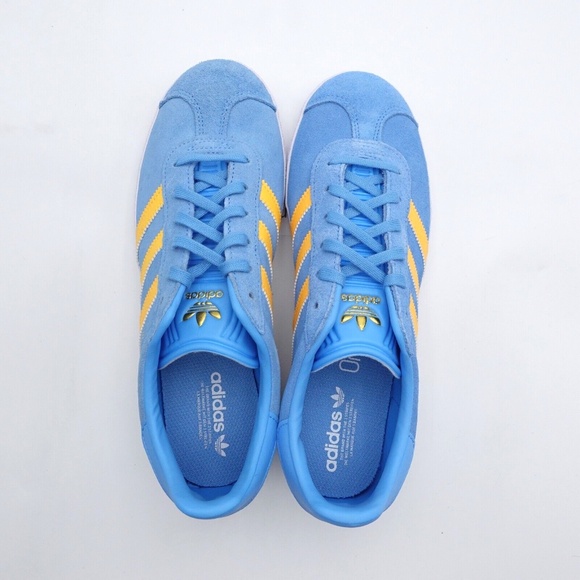 adidas Originals Gazelle Blue and Yellow Sneakers - Picture 10 of 12
